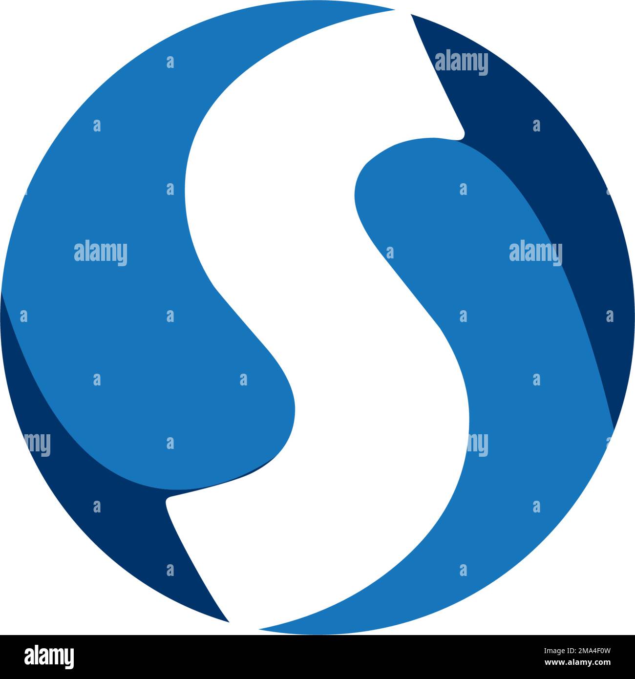 Schreiben S . Logo. Entwurf einer vektorvorlage. Stock Vektor