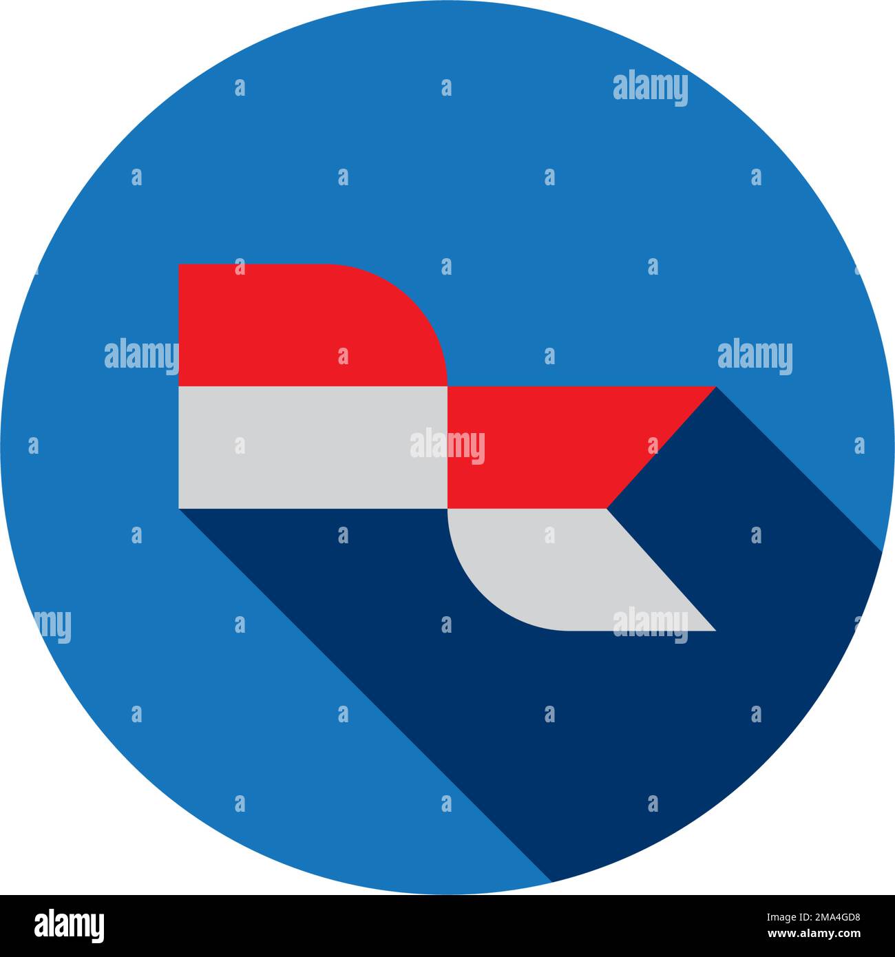 Symbol der indonesischen Flagge.Vektordarstellung Symboldesign. Stock Vektor