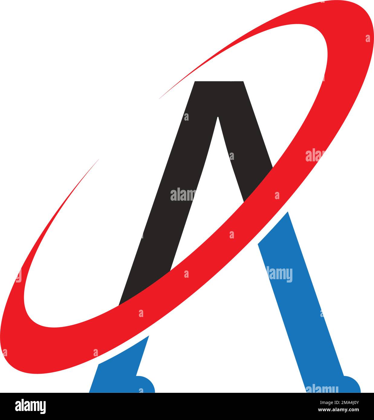 Buchstabe A. Design der Vorlage für die Vektordarstellung des Logos. Stock Vektor