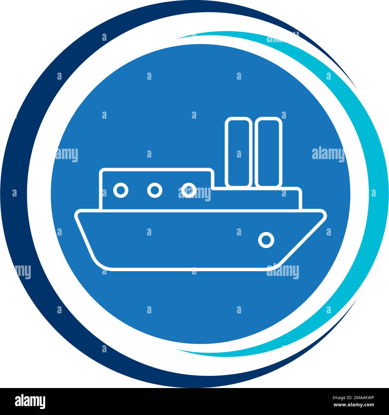 Logovorlage für Schiffssymbol-Vektordarstellung. Stock Vektor