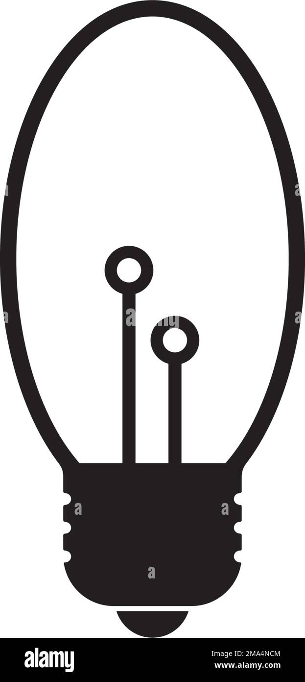 Glühlampe Logo Vektordarstellung einfaches Design. Stock Vektor