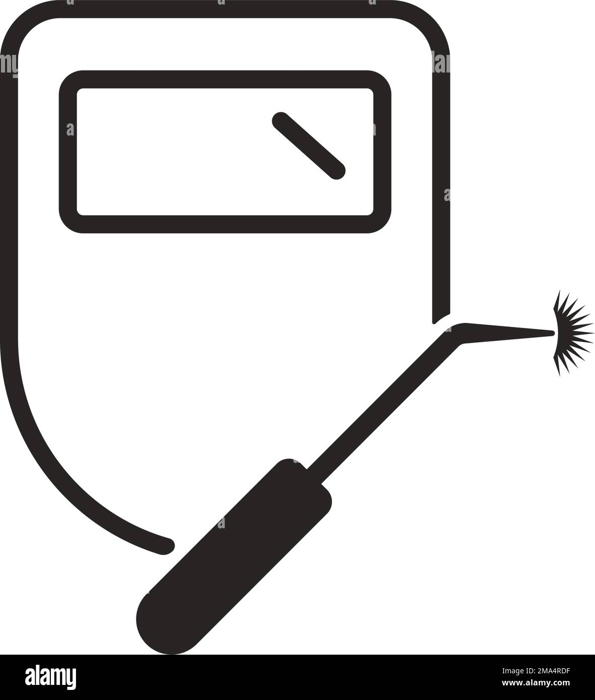 Entwurf einer Vorlage für die Darstellung von Schweißvektorsymbolen Stock Vektor