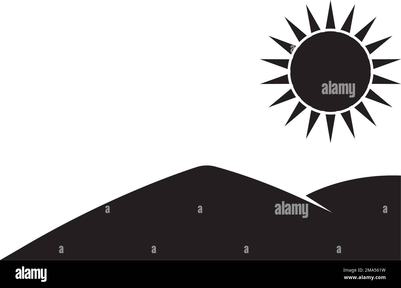 Vektorsymbol für die Atmosphäre in einem Hügel Symboldesign Stock Vektor