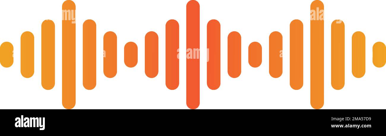 Sound Wave-Symbol Vektordarstellung Symboldesign Stock Vektor