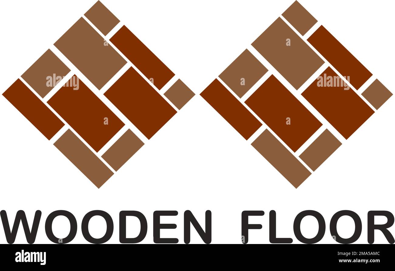 Naturholzboden Ikone Vektorzeichnung Logo-Design. Stock Vektor