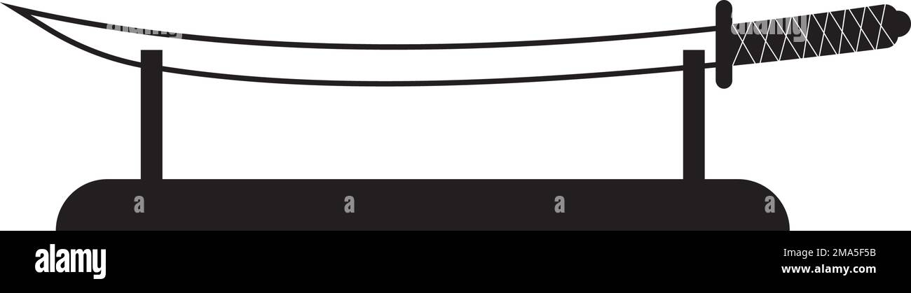 katana Schwert Symbol Vektor Illustration Symbol Design Stock Vektor