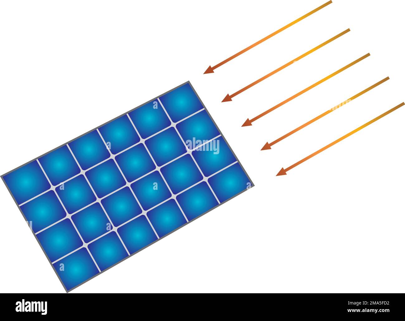 Symbol für Sonnenenergie-Vektor. Vorlage für Logo der Illustration Stock Vektor