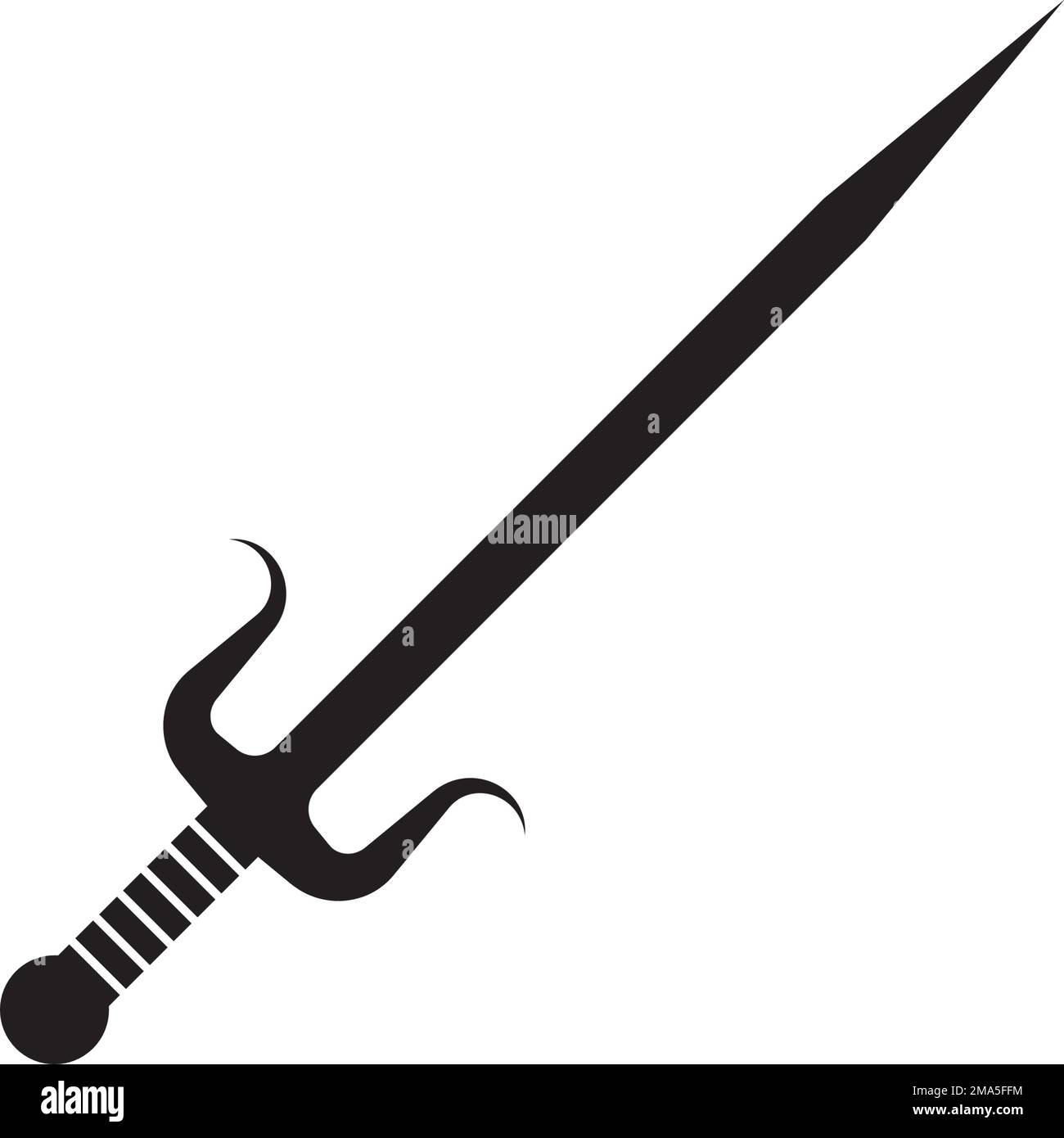 katana Schwert Symbol Vektor Illustration Symbol Design Stock Vektor