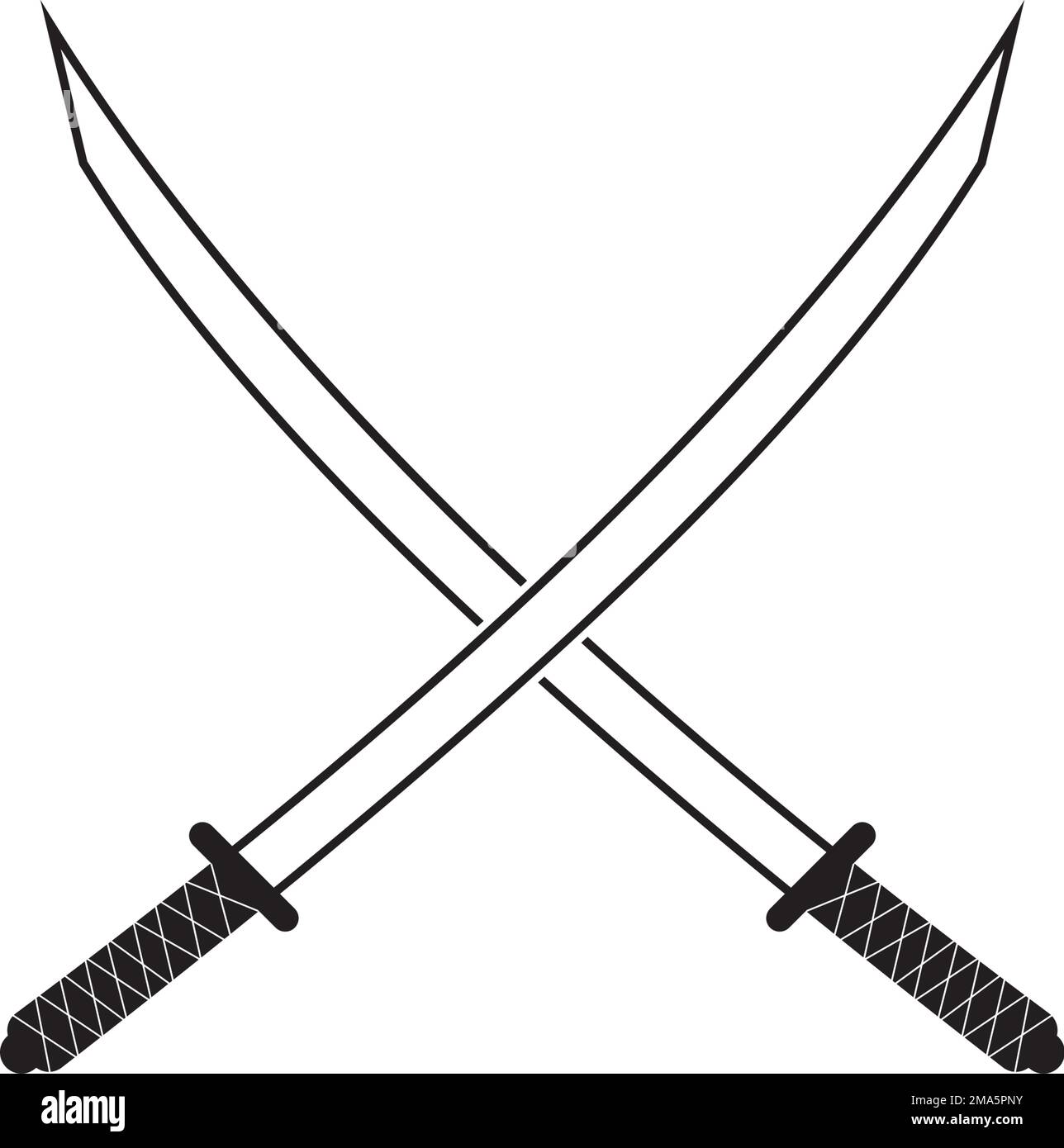 katana Schwert Symbol Vektor Illustration Symbol Design Stock Vektor