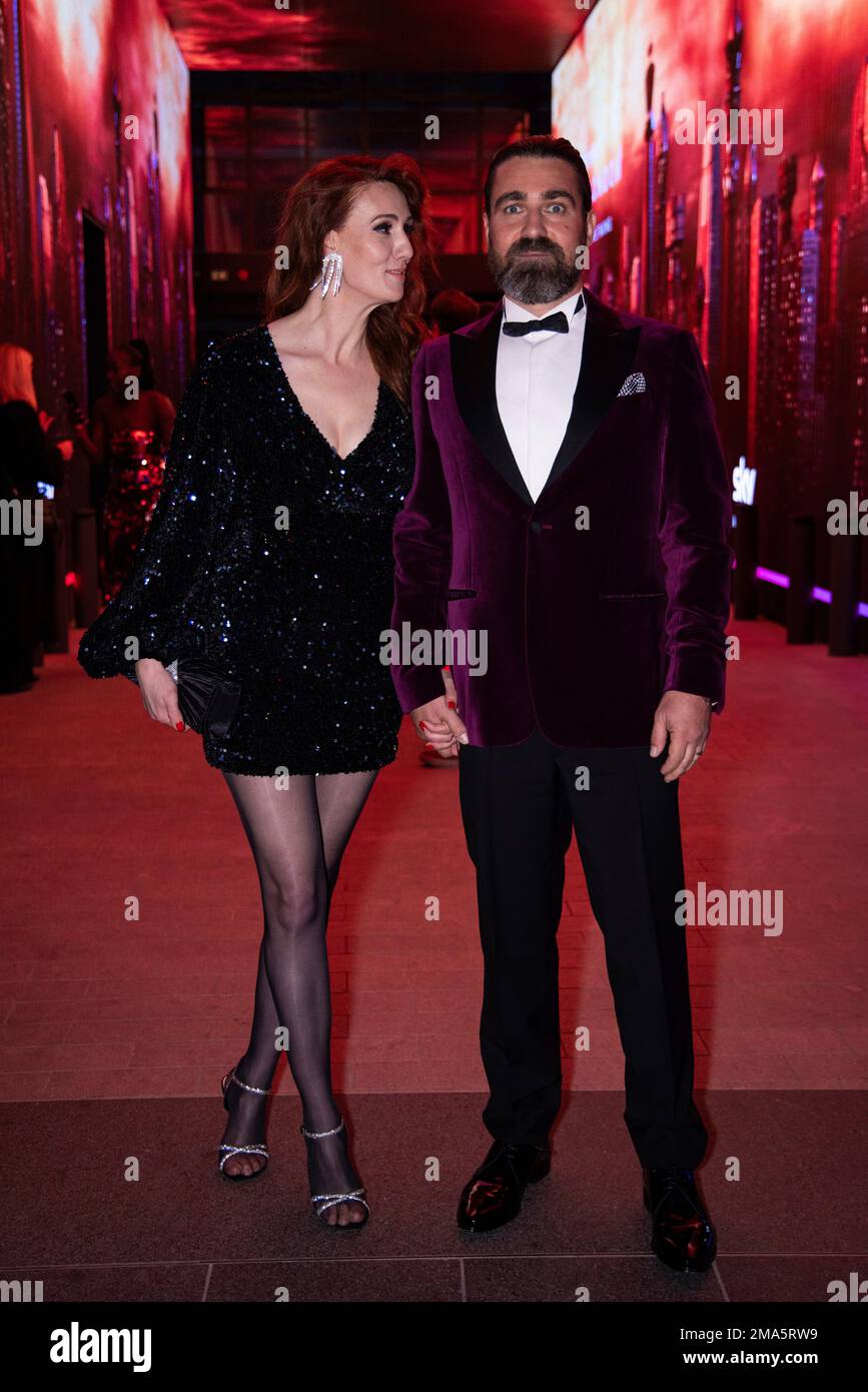 Eri Shuka and Orli Shuka pose for photographers upon arrival for the