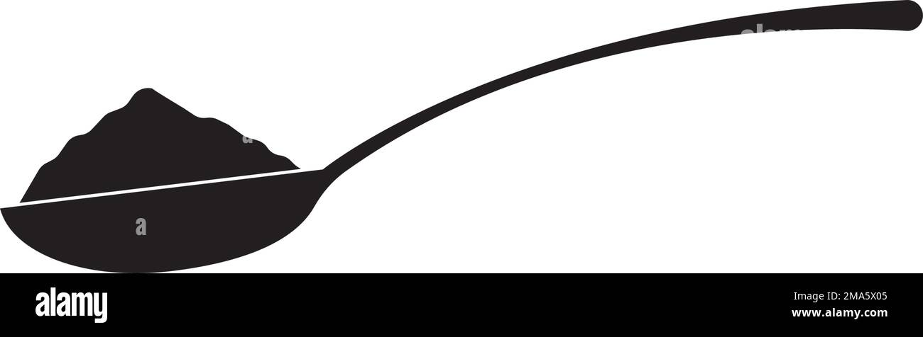 Ein Löffel Salz-Symbol Vektorsymbol-Design Stock Vektor