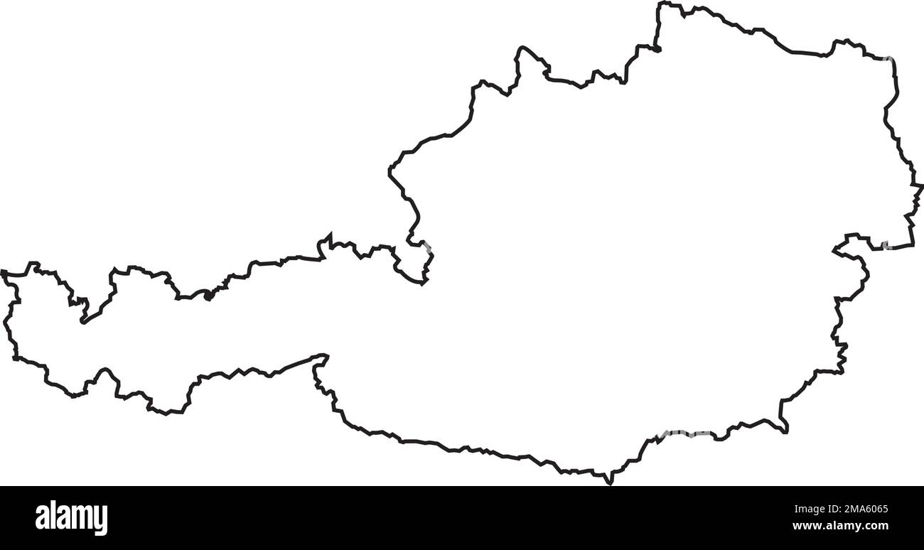 österreichisches Kartensymbol Vektordarstellung Symboldesign Stock Vektor