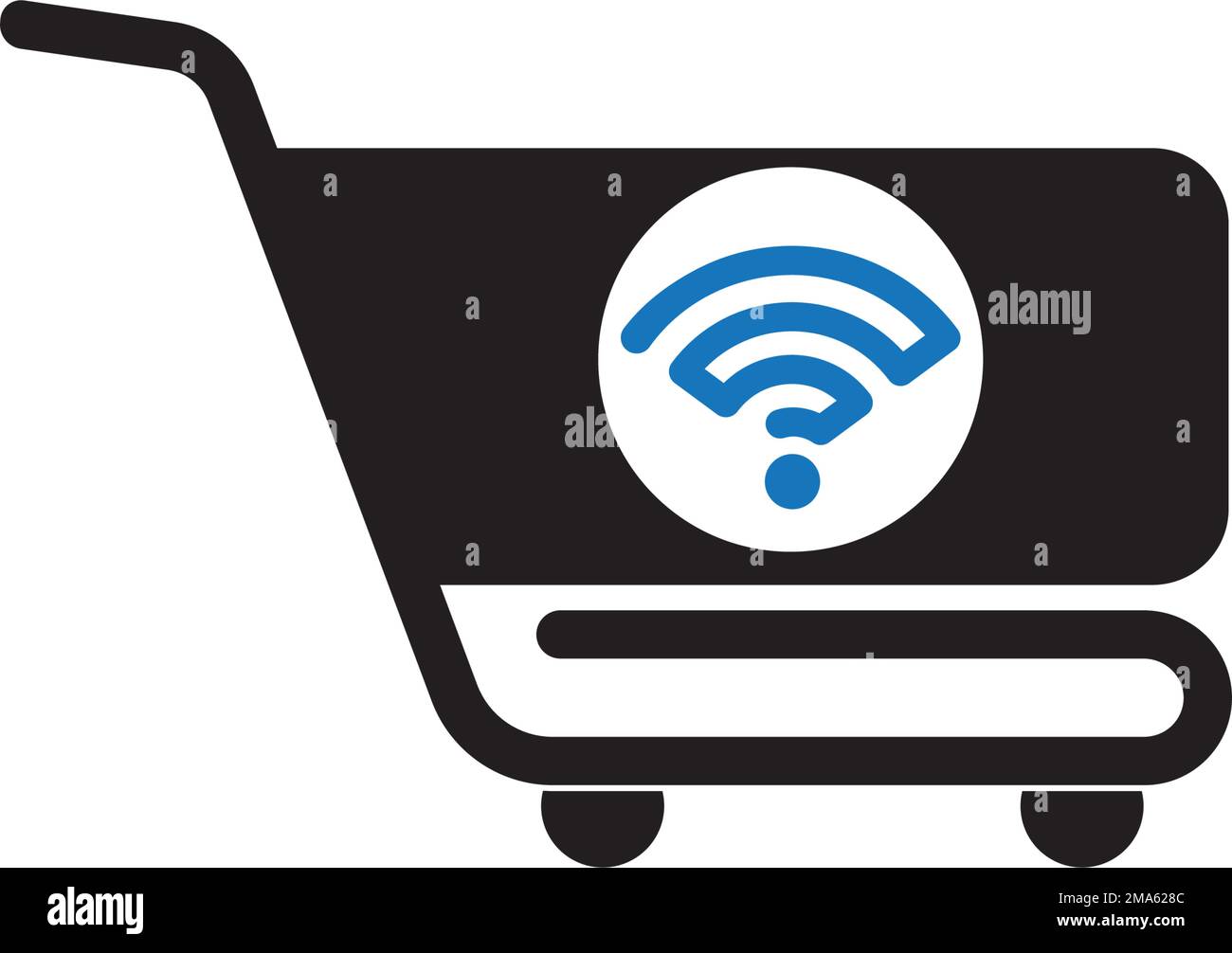 Design der Vektorvorlage für das Symbol für Online-Shopping. Stock Vektor
