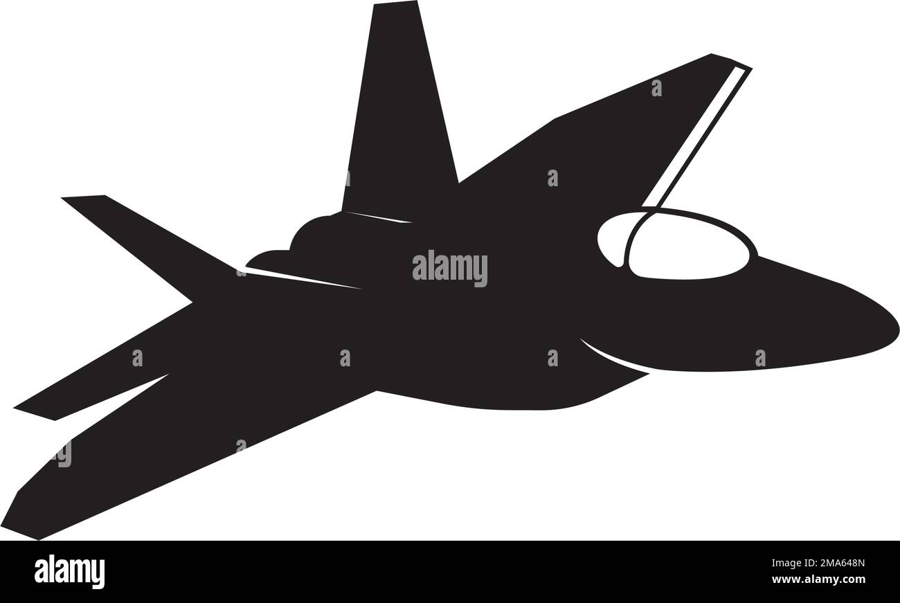 Jägerjet-Ikone Vektorgrafik Logo-Design Stock Vektor
