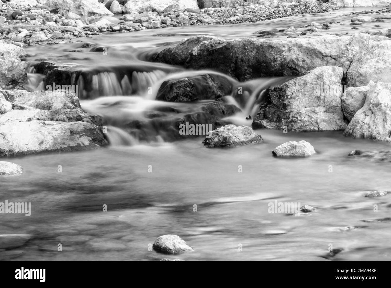 Das Wasser steht still und steigt Stockfoto