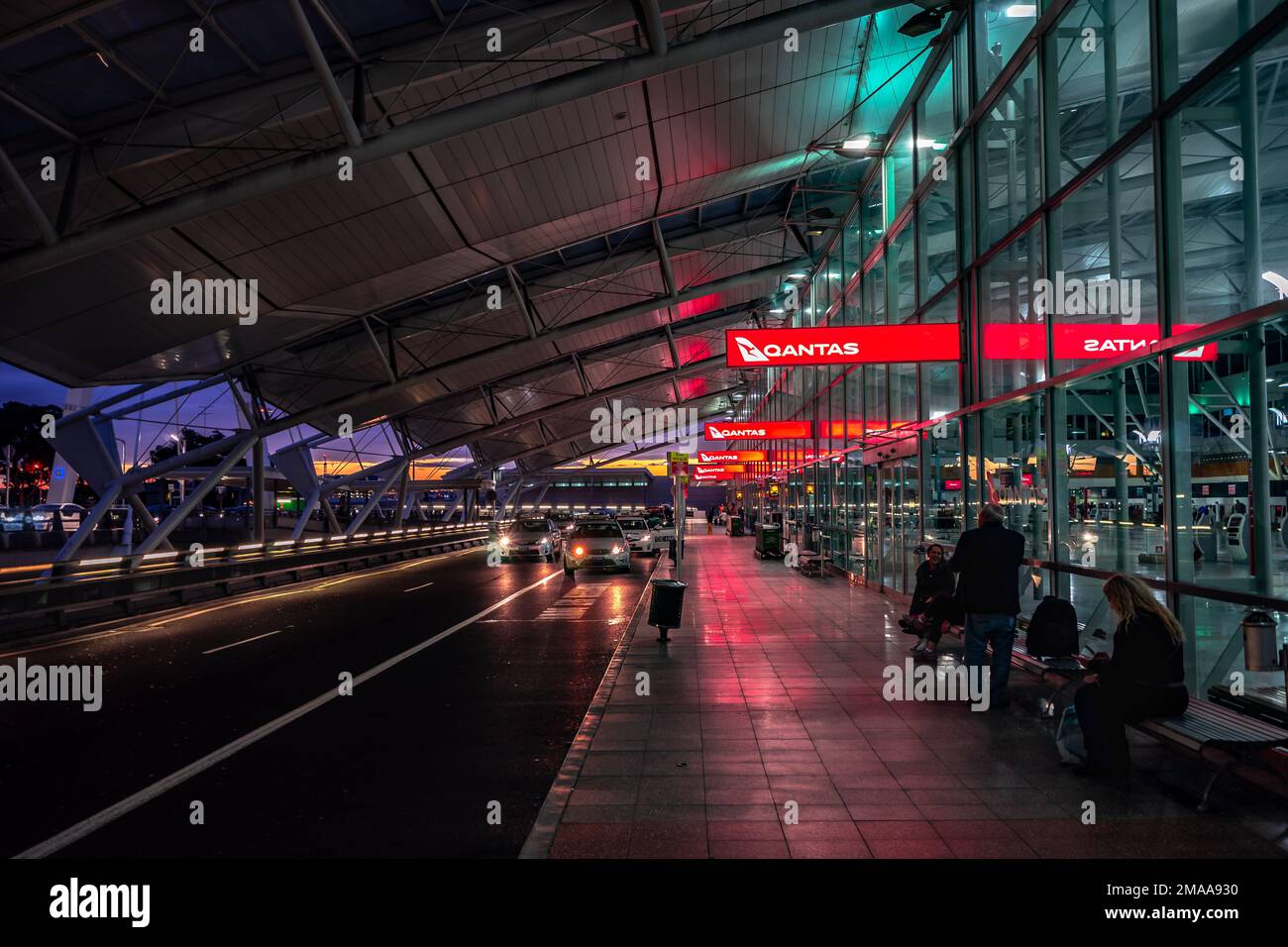 Sydney, NSW, Australien - Inlandsterminal Qantas am Flughafen Sydney Stockfoto