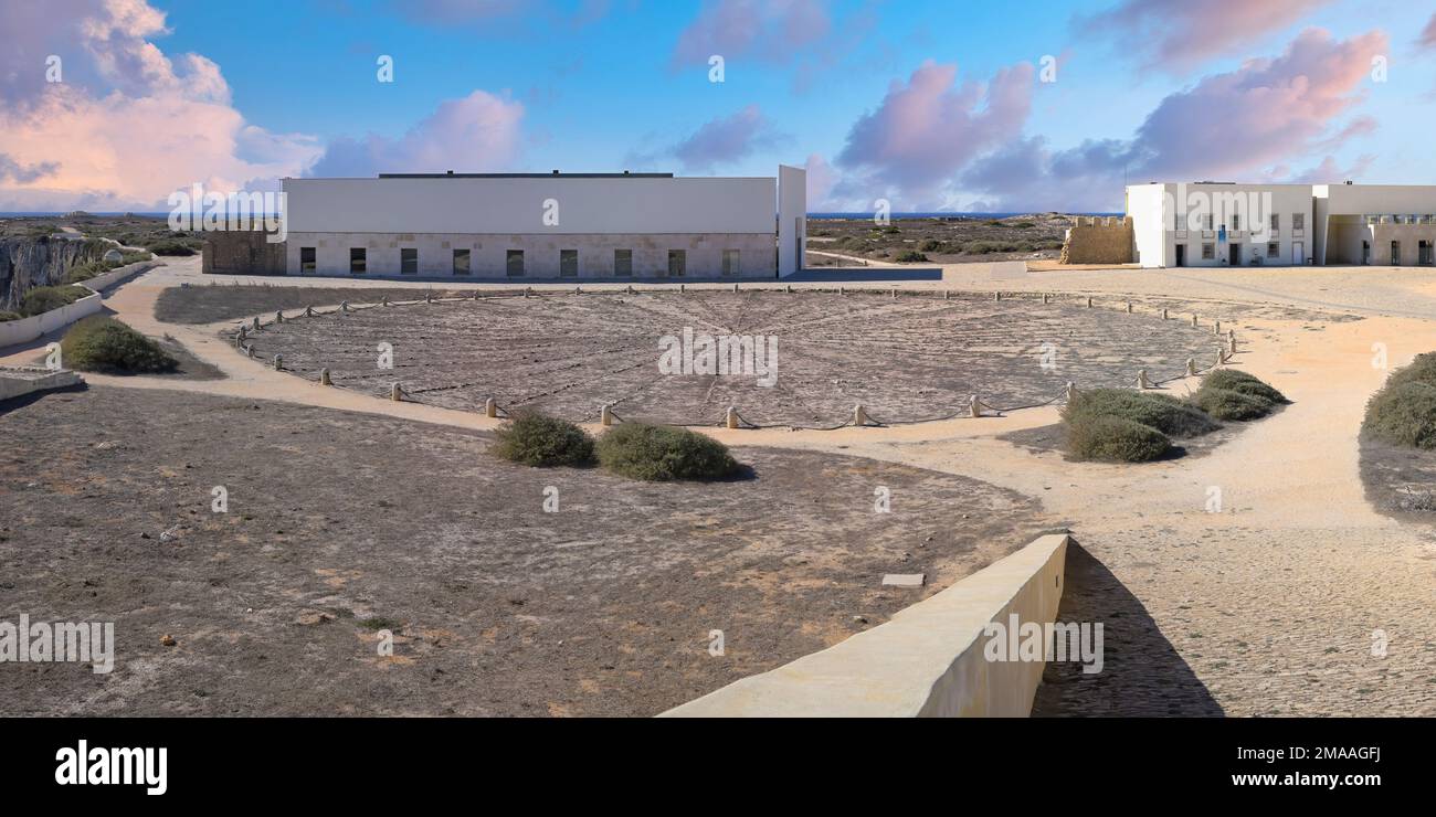 Rose der Winde, Festung Sagres, Sagres, Vila do Bispo, Faro Bezirk, Algarve, Portugal Stockfoto