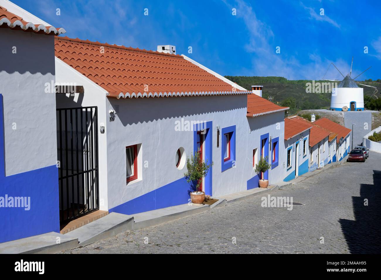 Odeceixe Windmühle, Odeceixe, Aljezur, Faro Bezirk, Algarve, Portugal Stockfoto