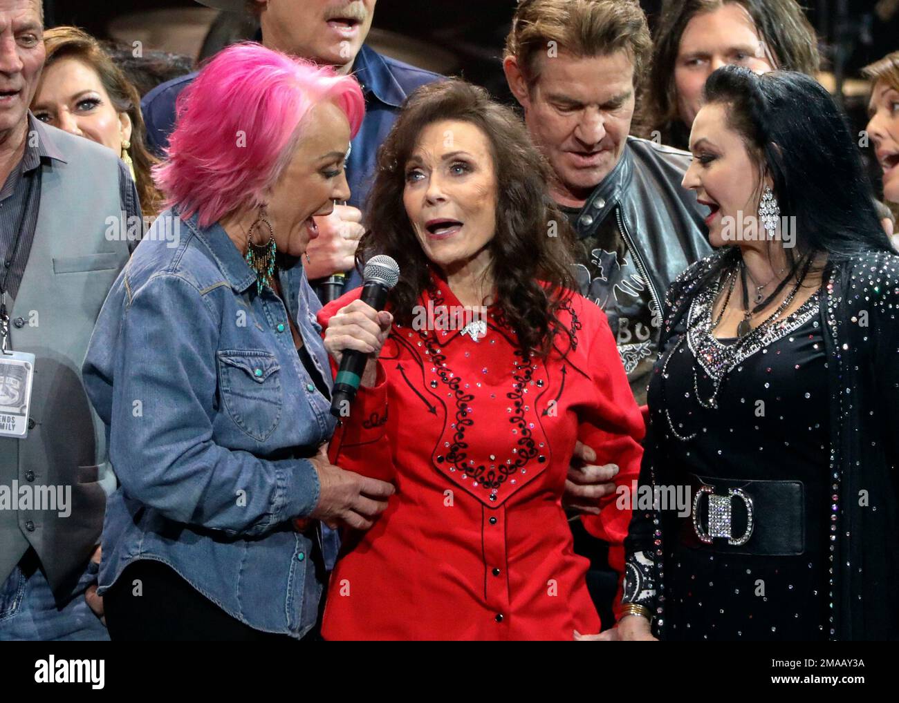 FILE Loretta Lynn, center, Tanya Tucker, left, and Crystal Gayle
