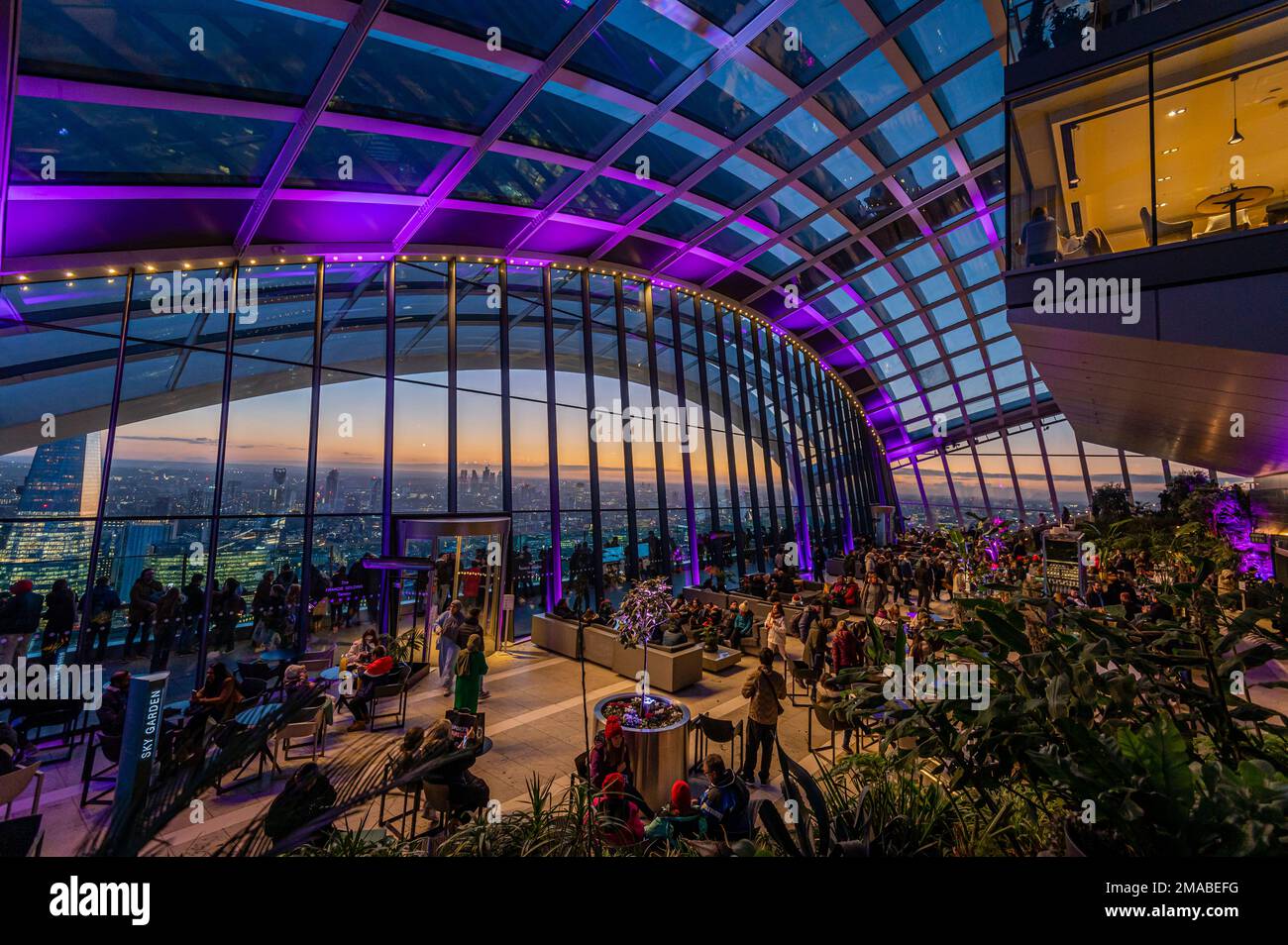 Die Aussicht vom Sky Garden, London Stockfoto