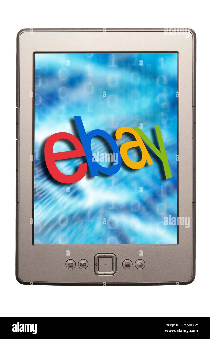 EBay-Logo und Konzept für den Online-Kauf und -Verkauf auf der Plattform Stockfoto