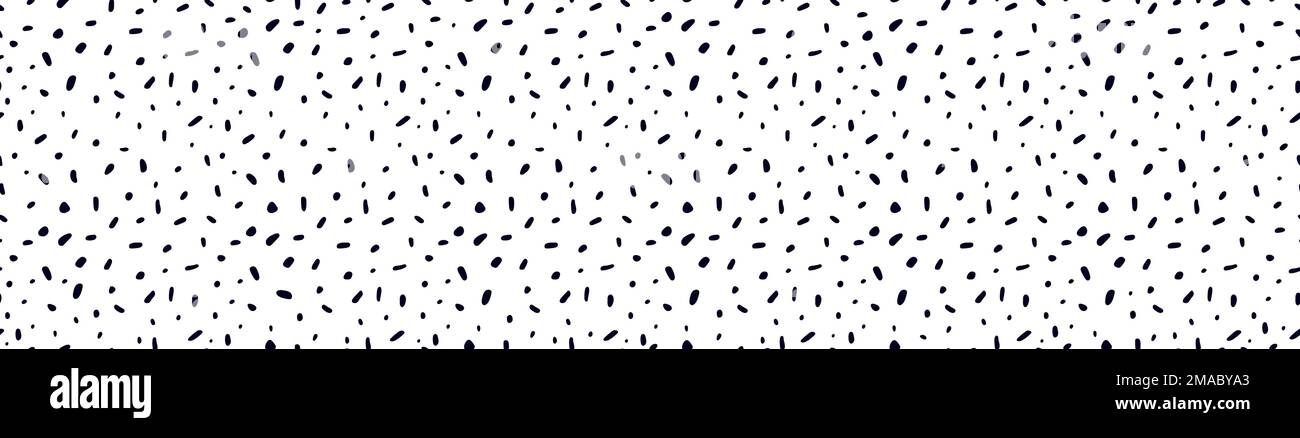 Polka-Punkte oder Kugelzapfen-Textur. Nahtloses Schwarzweißmuster. Gepunkteter Hintergrund. Weiches abstraktes geometrisches Muster. Stock Vektor