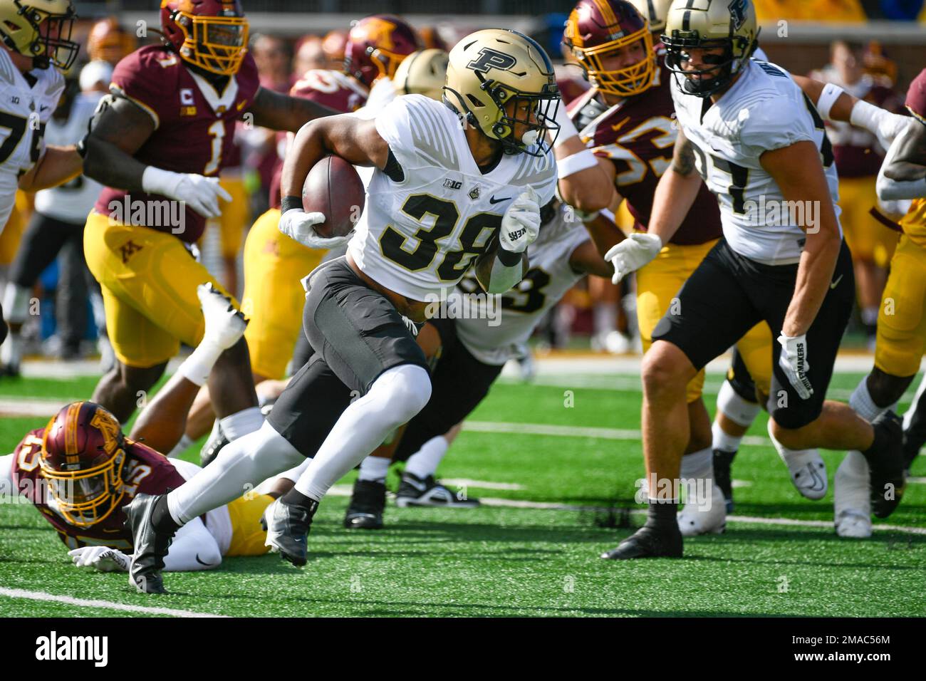 Purdue Running Back Dylan Downing (38) Runs For A Gain Against ...