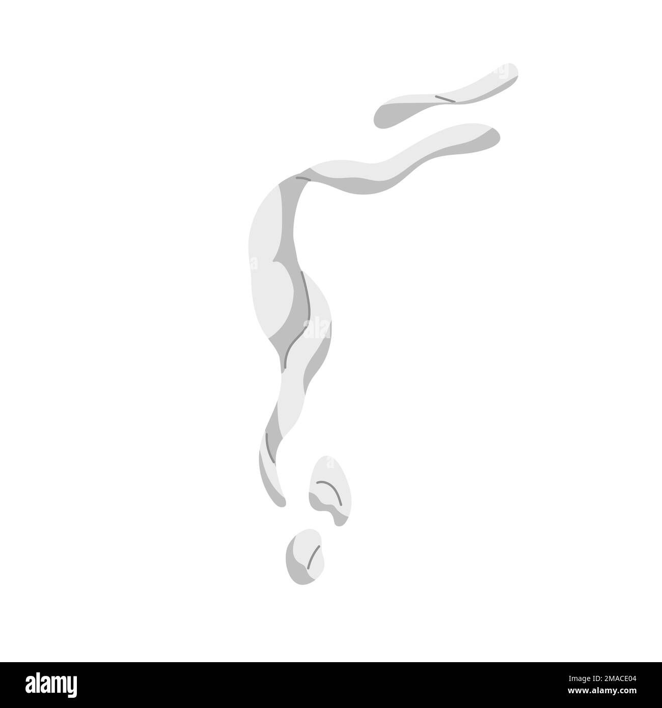 Abgase aus Gas. Vapor-Silhouette. Rauchstaubwolke. Darstellung isolierter Vektoren Stock Vektor