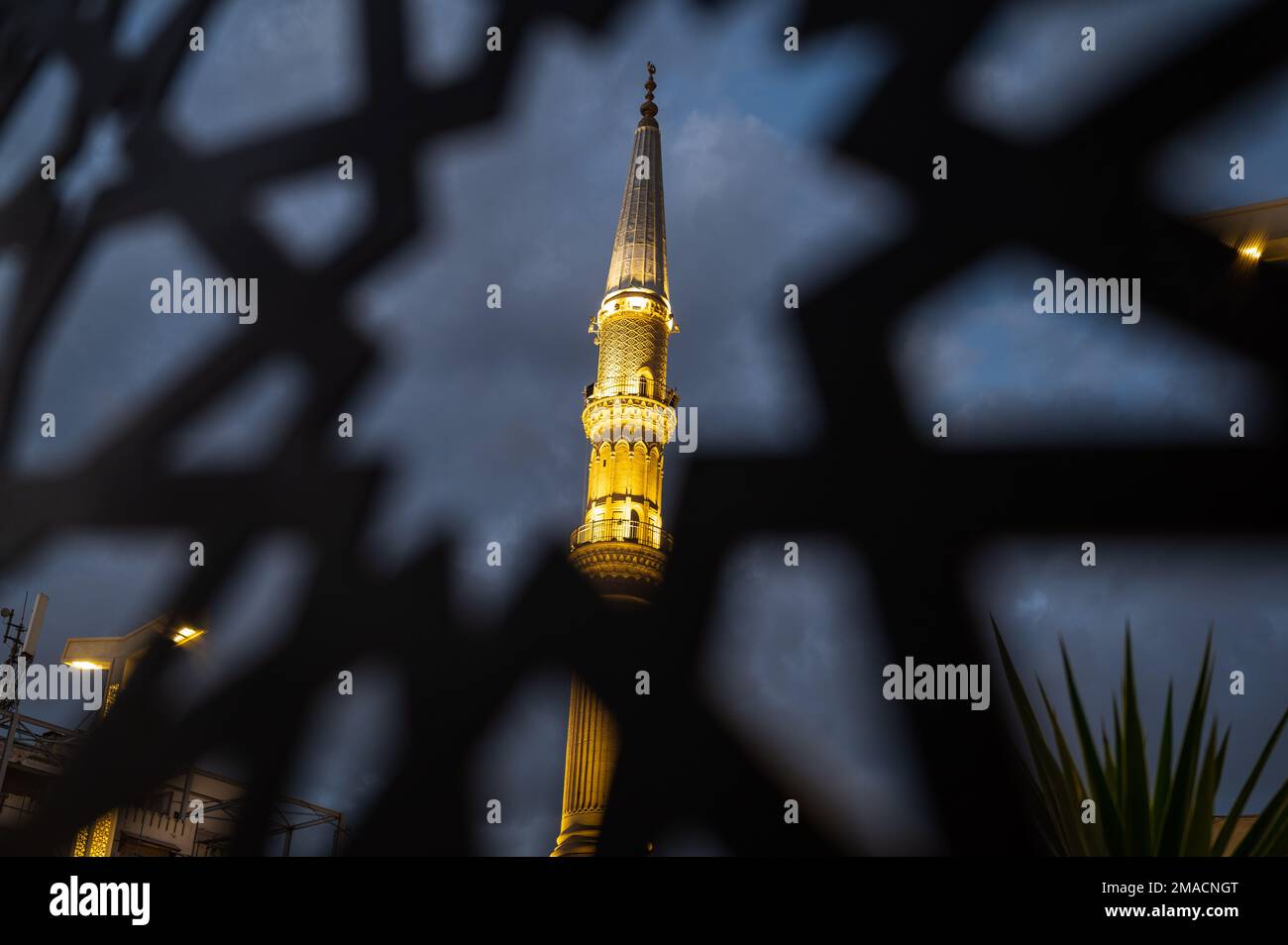 Al-Hussein-Moschee, Khan El-Khalili, Kairo, Ägypten Stockfoto