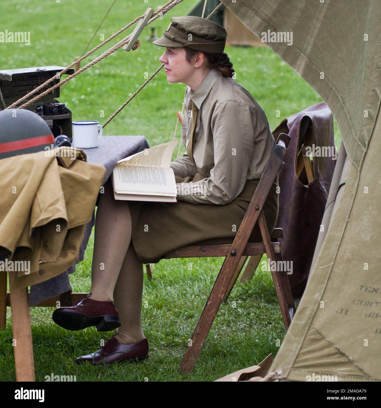 Frauen des WW2. Britischen Armee Hilfsdienstes Stockfoto