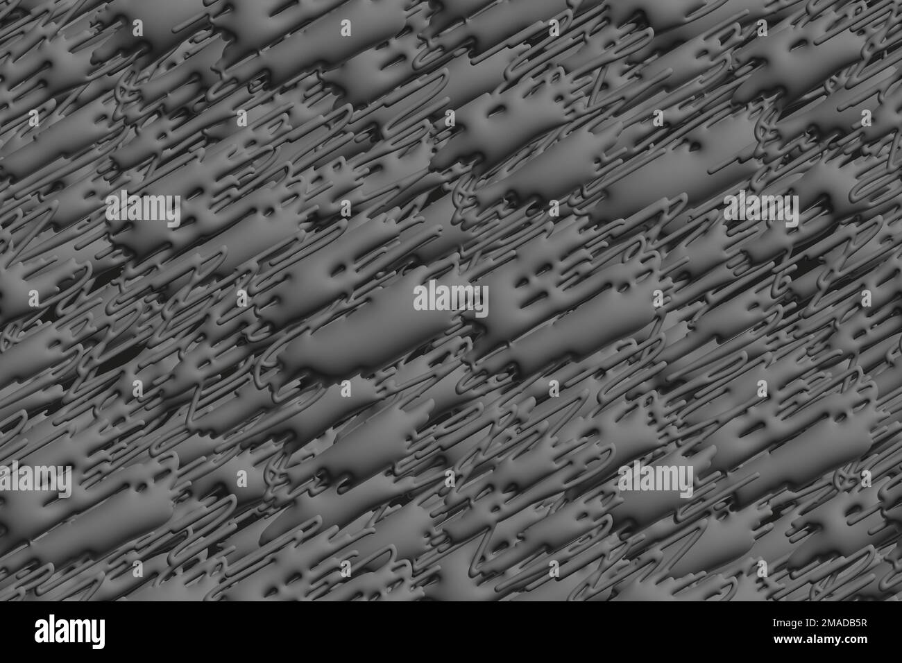Abstract Grey Dripping Liquid Stroke Nahtloses Muster Stockfoto