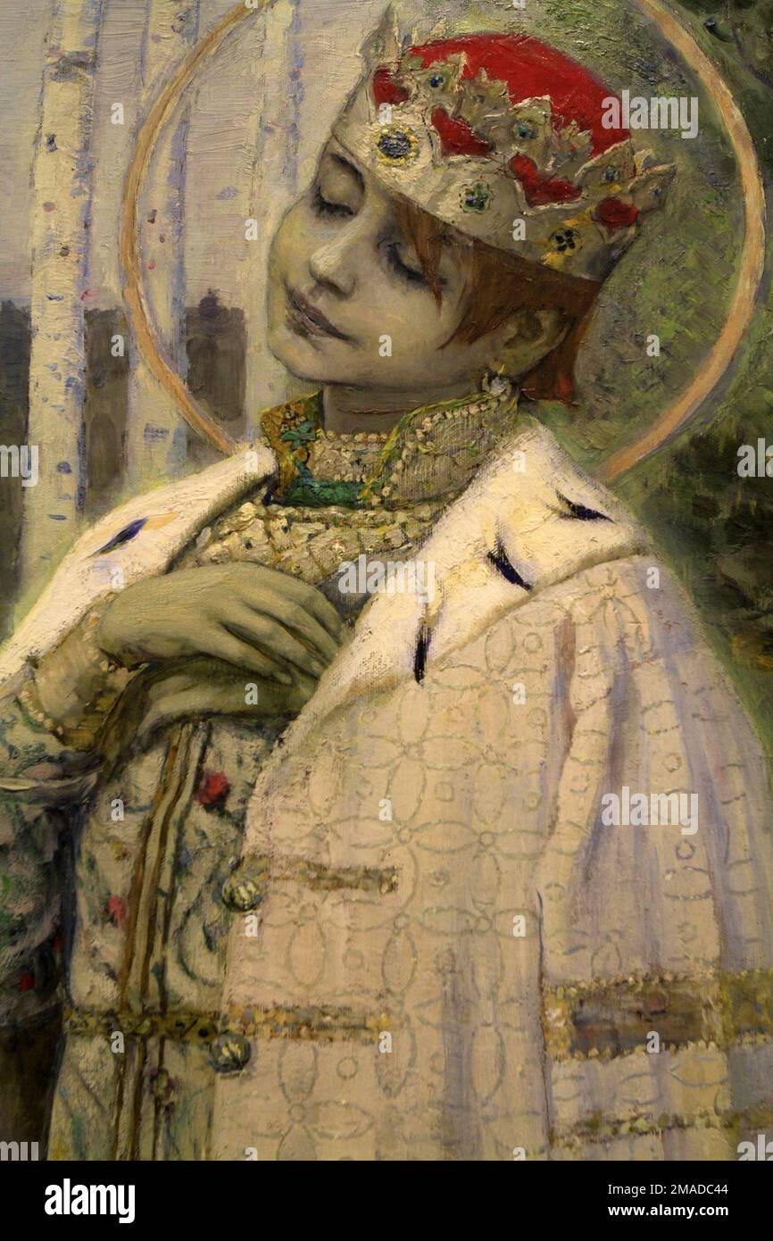 Prinz Dmitrii. 1899. Michail Nesterow. 1863-1942. Huile sur toile. Entzücken. Musée Russe. Saint-Pétersbourg. Russie! / Prinz Dmitrii Ermordet. 1899 Stockfoto