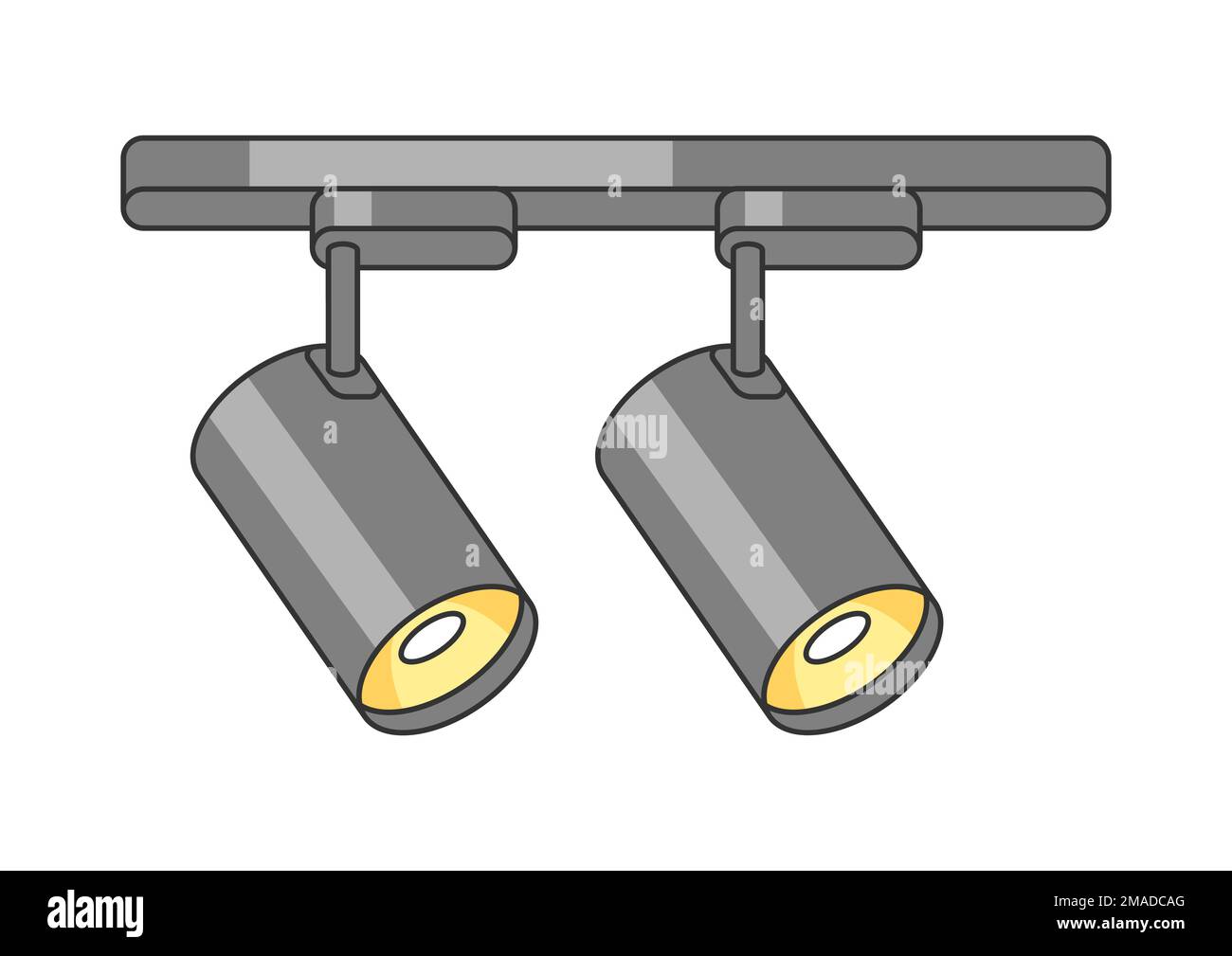 Abbildung: Kettenbeleuchtung Elektrische Beleuchtungseinrichtungen. Industrie- oder Unternehmensimage. Symbol für Website und Shop. Stock Vektor