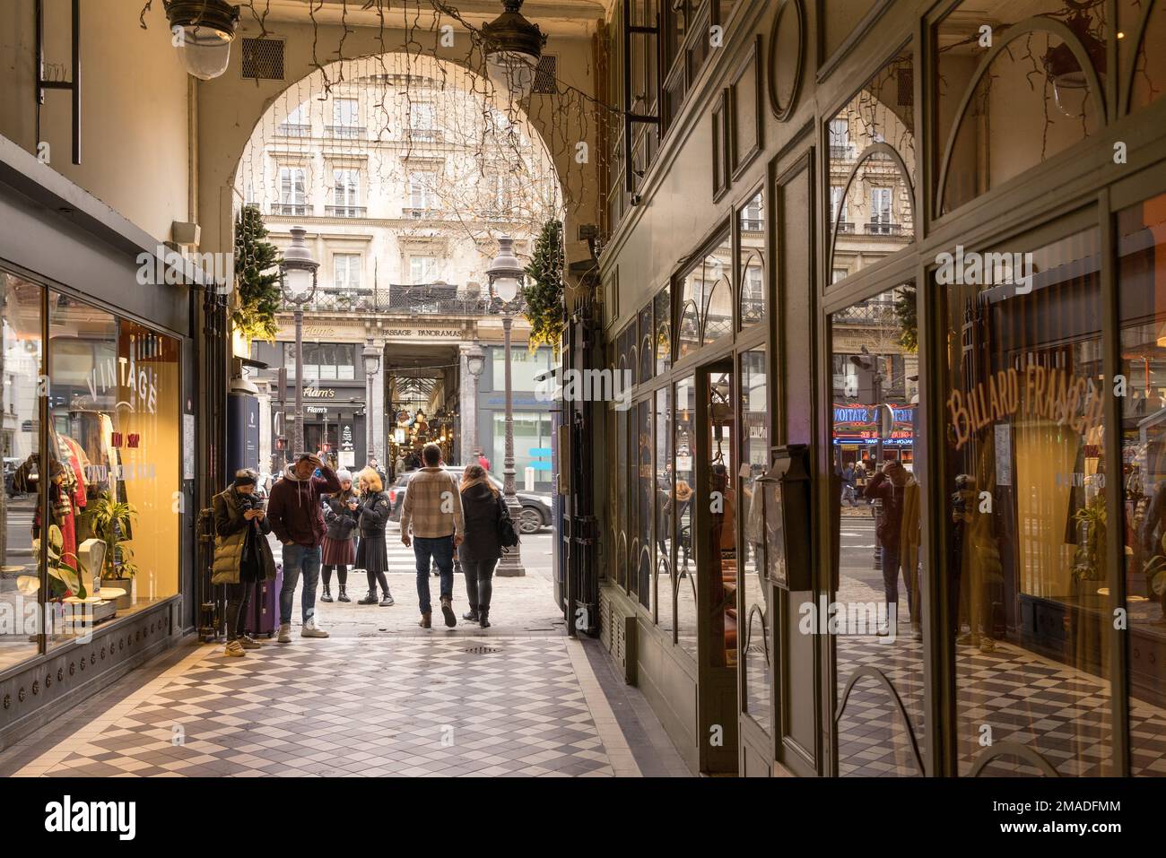 Passage Verdeau Passage Jouffroy Les Panoramas Paris Stockfoto