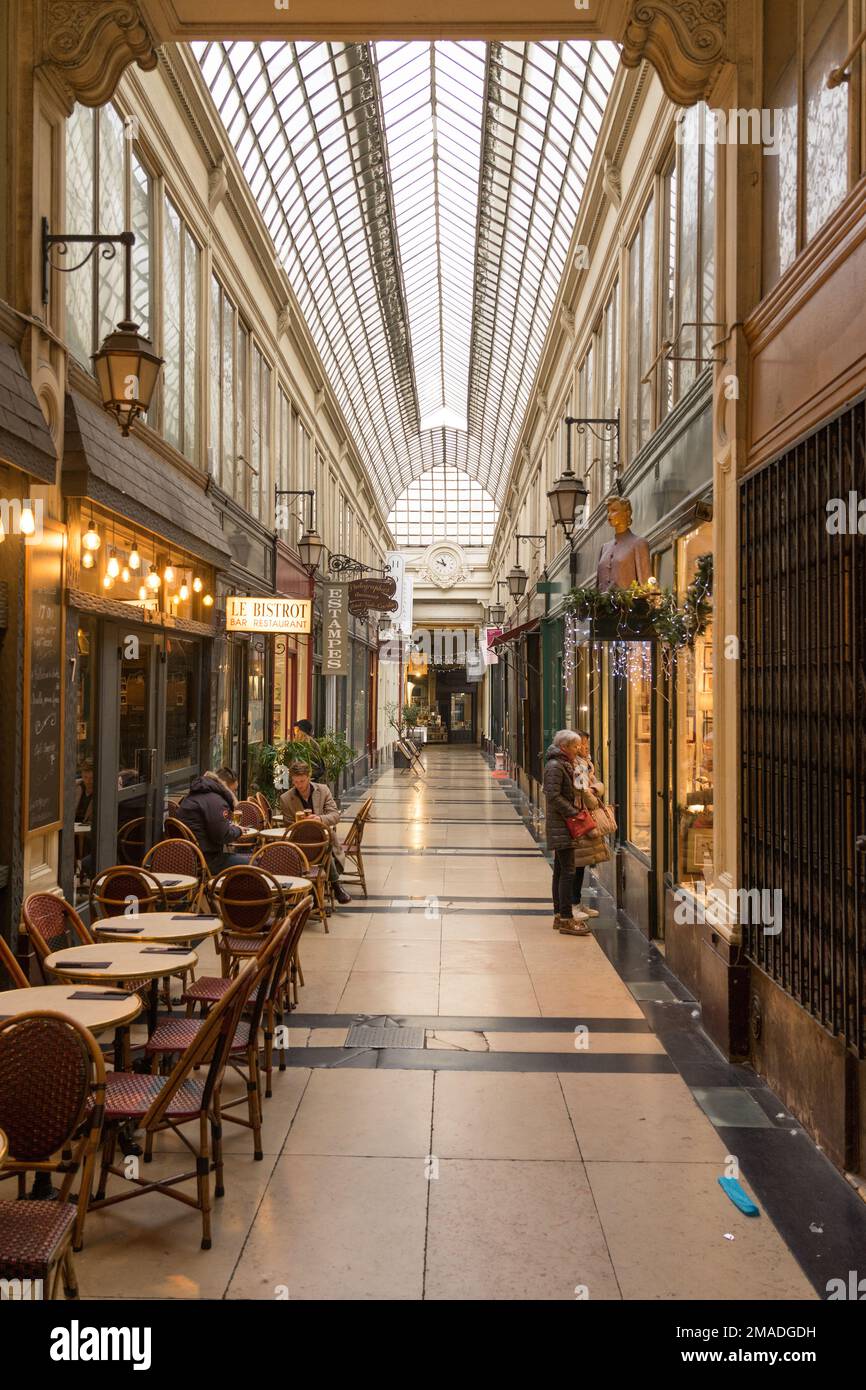 Passage Verdeau Passage Jouffroy Les Panoramas Paris Stockfoto