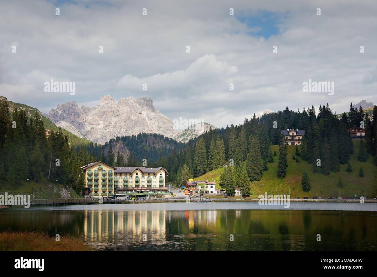 Lago di Masurina, Dolomiten, Italien Stockfoto