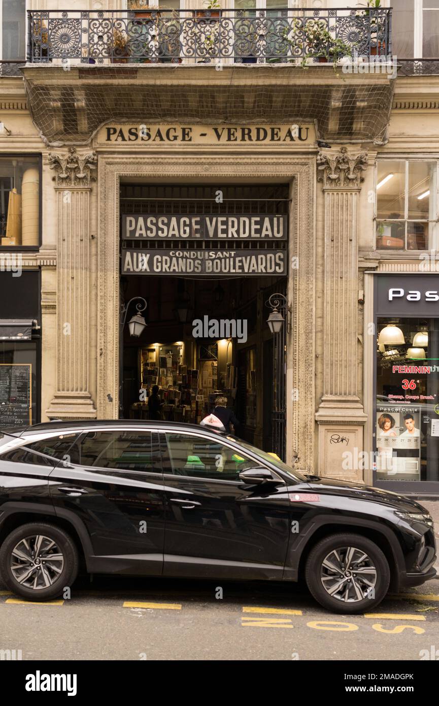 Passage Verdeau Passage Jouffroy Les Panoramas Paris Stockfoto