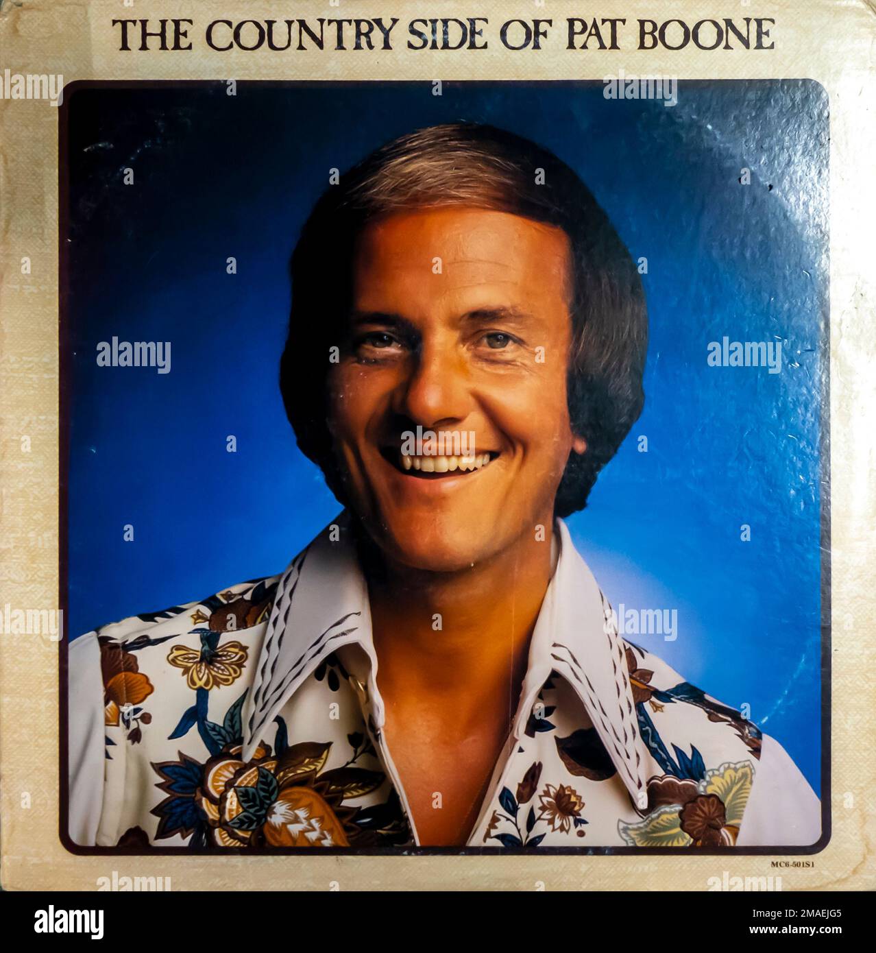 Pat Boone – The Country Side of Pat Boone – 1977 – Produzent – Ray Ruff © 1977 Motown Record Corporation, Schallplattencover aus Vinyl Stockfoto