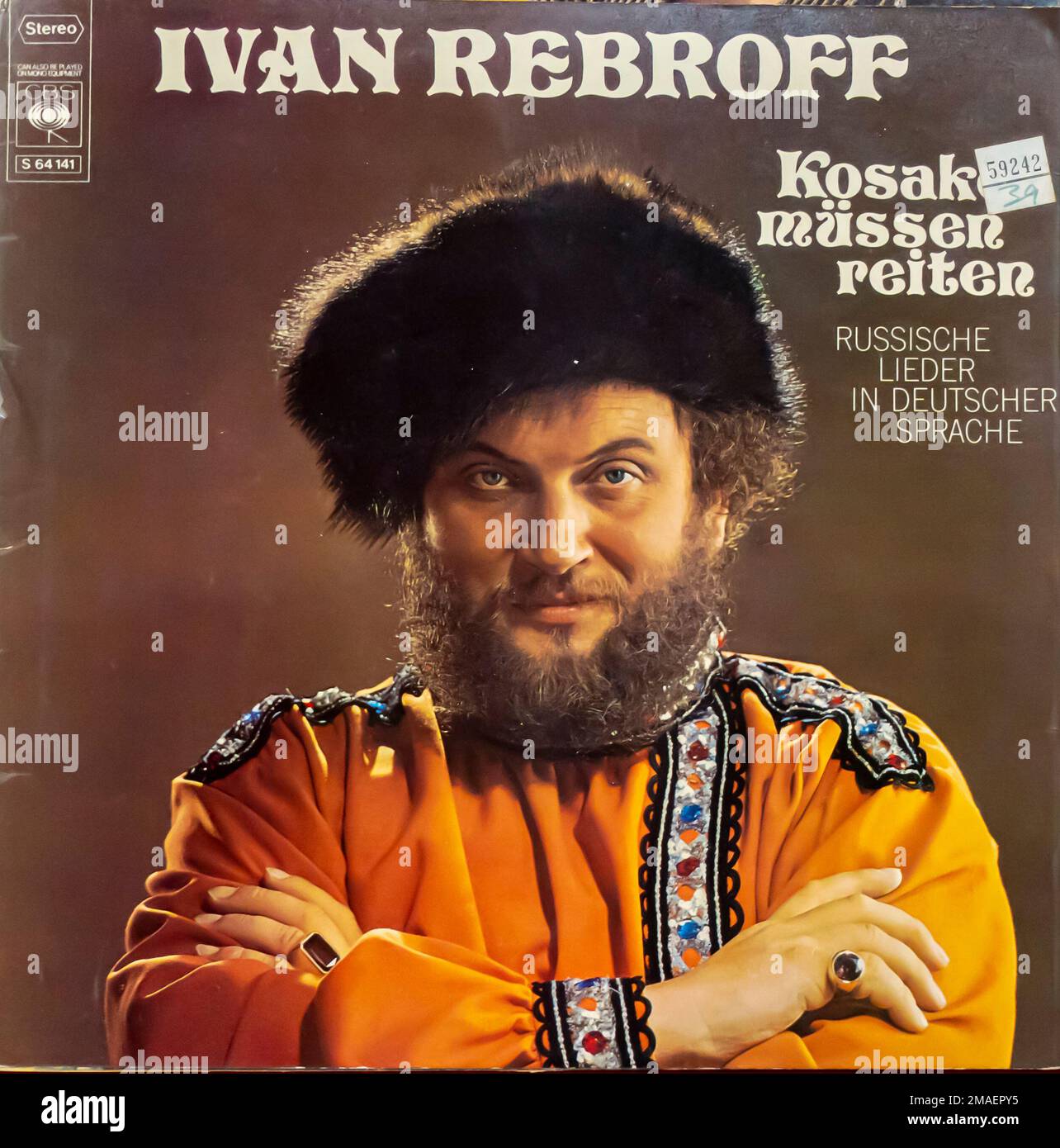 Ivan Rebroff - Kosaken muss Reiten LP Deutsch. Coverkunst Stockfoto