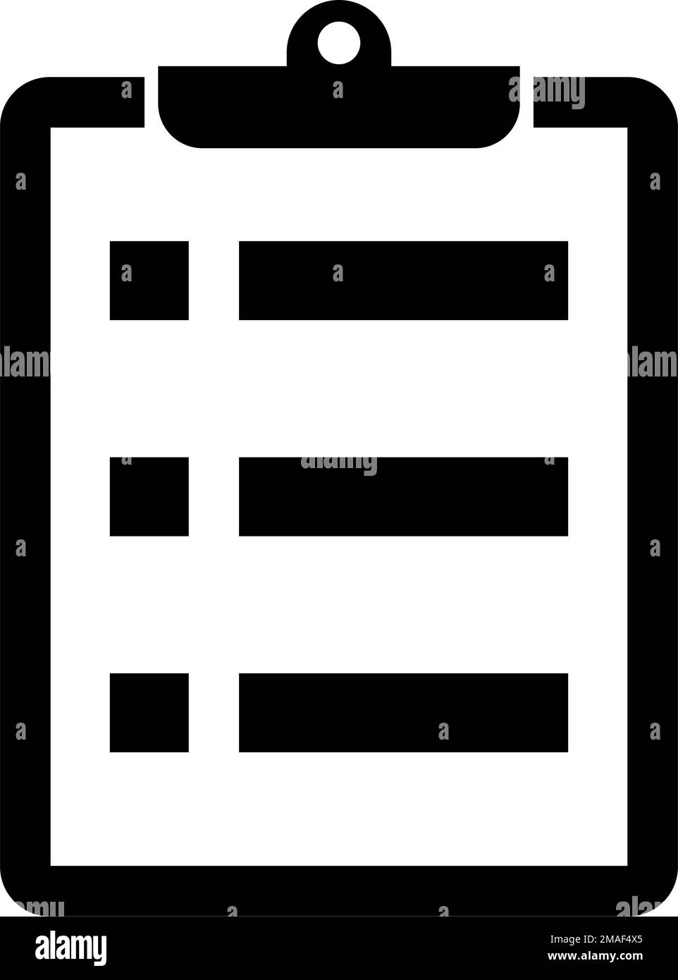 Einfaches Symbol für die Zwischenablage. Symbol "Aufgabenliste". Bearbeitbarer Vektor. Stock Vektor