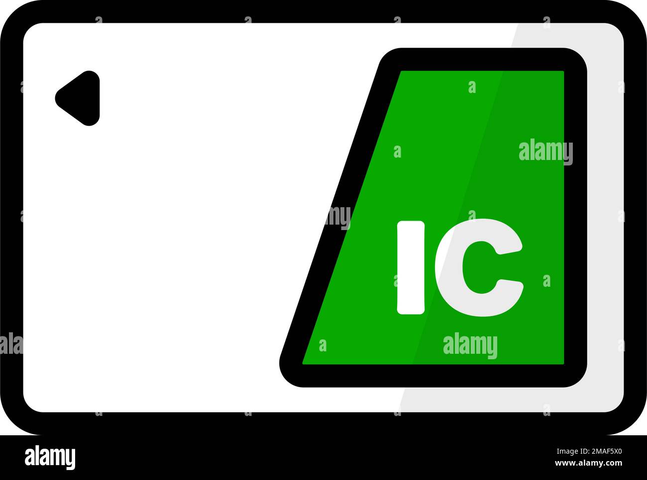 Symbol für die Silhouette der IC-Karte. IC-Karte mit Bargeld. Bearbeitbarer Vektor. Stock Vektor