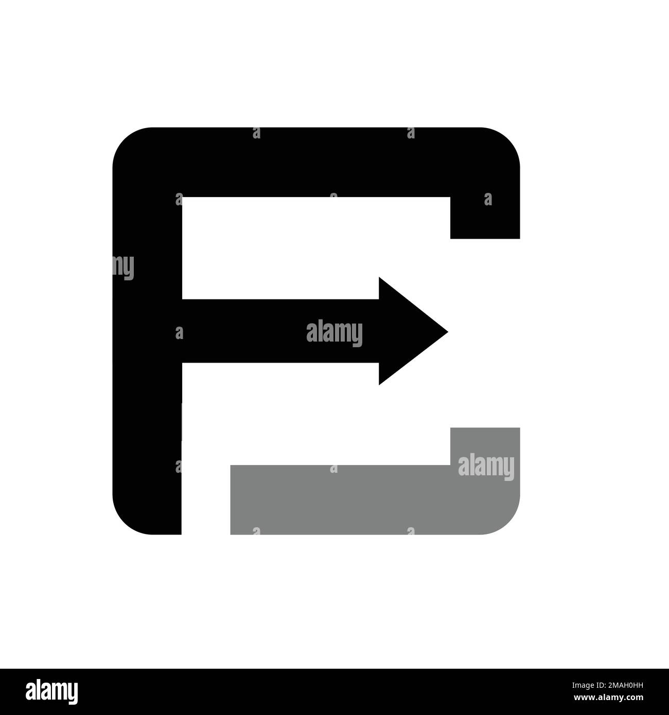 FC, EC Initial Letter Logo-Vektorvorlage auf weißem Hintergrund Stock Vektor