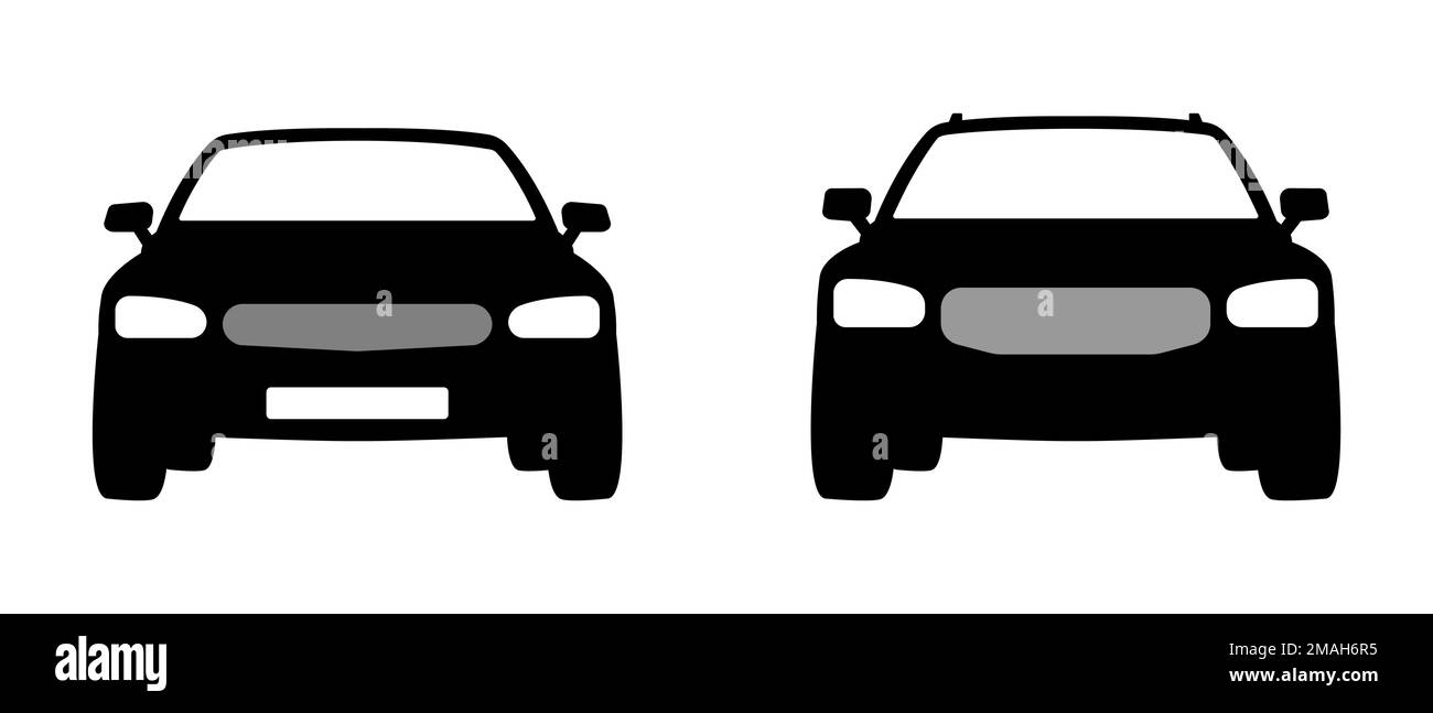 Moderne Fahrzeugkultur. Vorderansicht. Vektordarstellung Stock Vektor