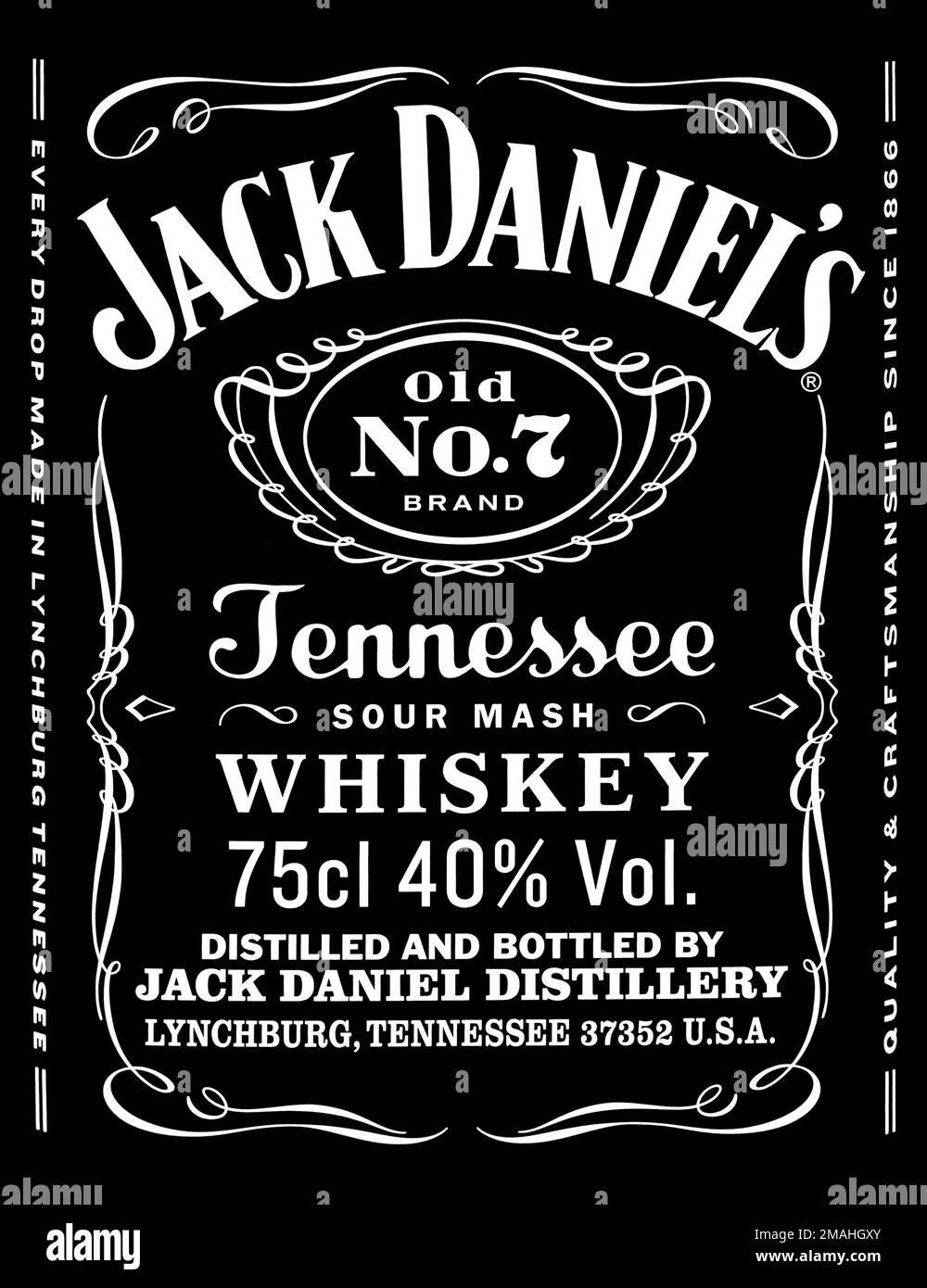 CHISINAU, MOLDAWIEN- NOEMBRIE 2015 : das Logo der Marke "Jack Daniels", Chisinau. Stockfoto