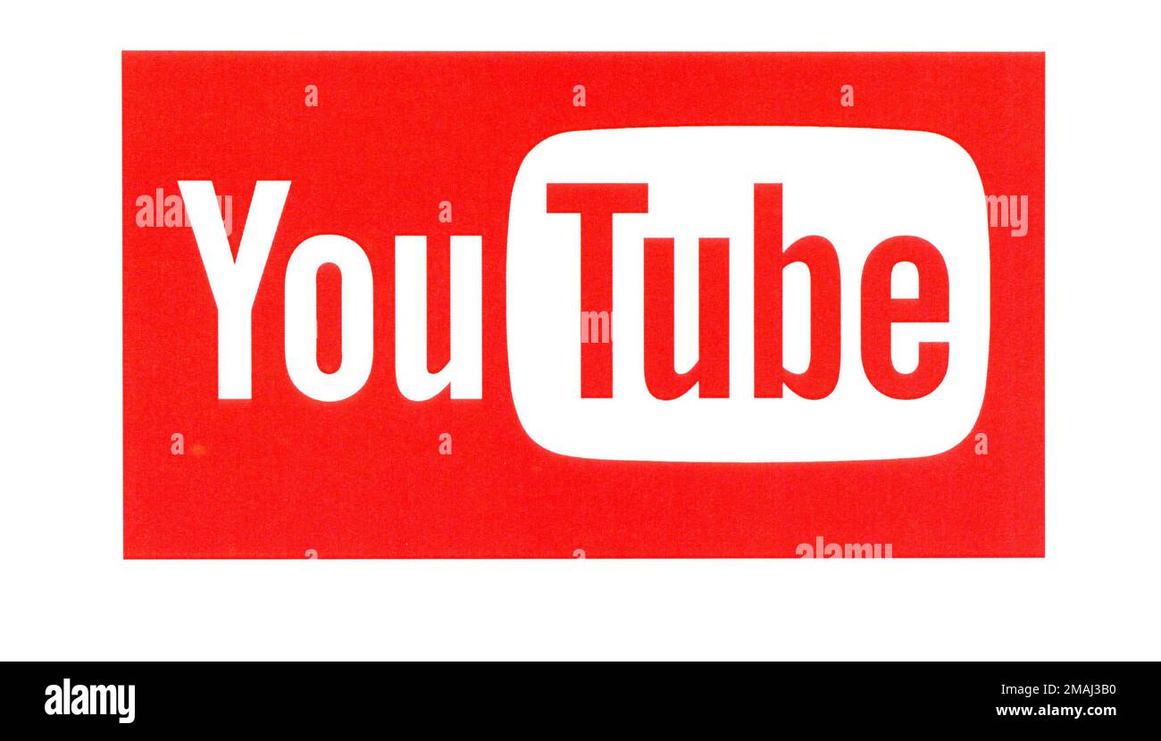 Chisinau, Moldau - 9. September 2018: YouTube-Logo auf Papier gedruckt. YouTube ist eine Video-Sharing-Website. Der Service wurde von drei ersteren geschaffen Stockfoto