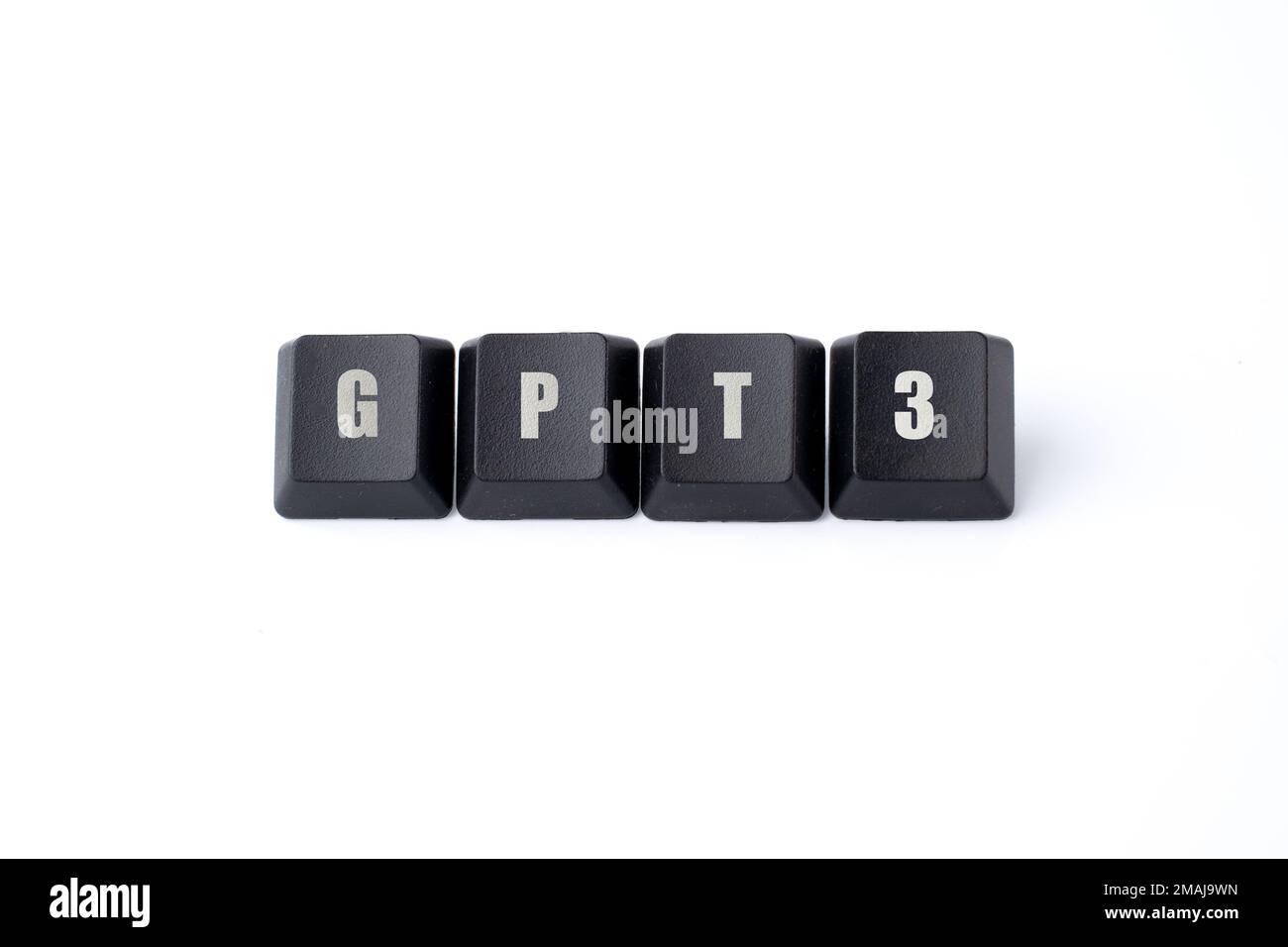 Auf Der Tastatur Steht Gpt 3. Gpt 3-Inschrift Auf Tasten, Die Auf Weißem Hintergrund Isoliert Sind Stockfoto