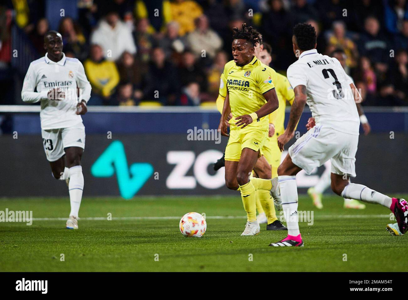 Vilarreal, Spanien. 19. Januar 2023. Spanisches Fußballspiel Villarreal gegen Real Madrid im La Ceramica Stadium, Vilarreal, Castellon 19. Januar 2023 Chukweze 900/Cordon Press Credit: CORDON PRESS/Alamy Live News Stockfoto