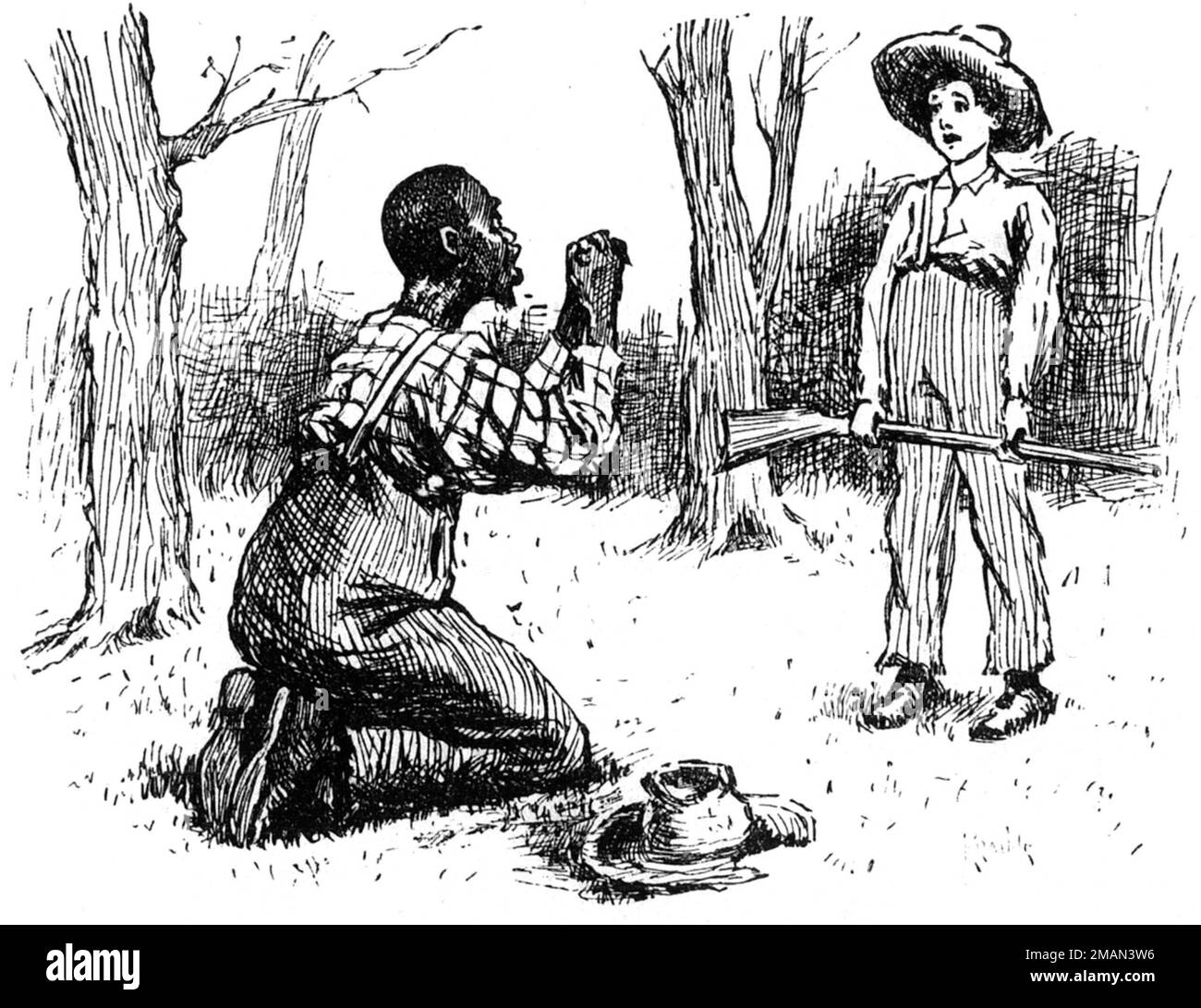 Abenteuer von Huckleberry Finn 1885-P67 Stockfoto