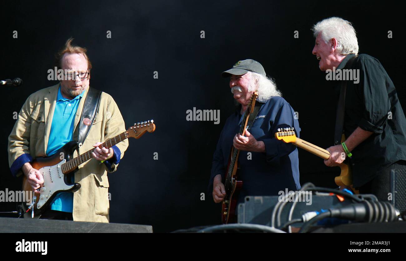 19. Januar 2023 - David Crosby, Sänger, Songwriter und Gitarrist und Mitglied der Byrds and Crosby, Stills & Nash, ist im Alter von 81 Jahren nach einer langen Krankheit gestorben. Dateifoto: 27. Juni 2010 - London, England - Hard Rock Calling Day 3 im Hyde Park. (Kreditbild: © Martin Harris/AdMedia via ZUMA Press Wire) NUR REDAKTIONELLE VERWENDUNG! Nicht für den kommerziellen GEBRAUCH! Stockfoto