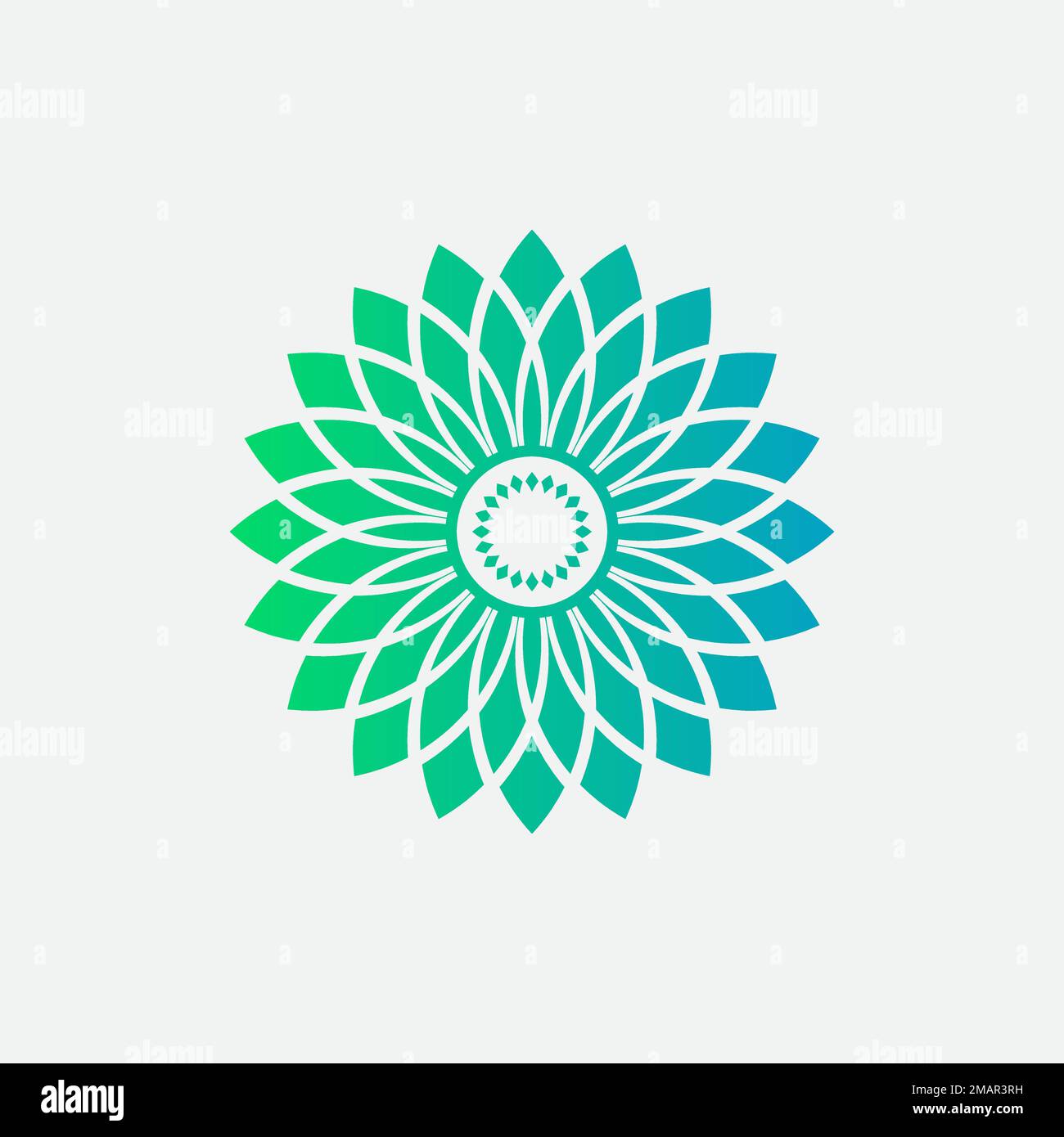 mandala-Logo-Elementvorlage, geeignet für Spa-, Yoga-, Meditations- und Spirituallogos im Vektorformat. Stock Vektor